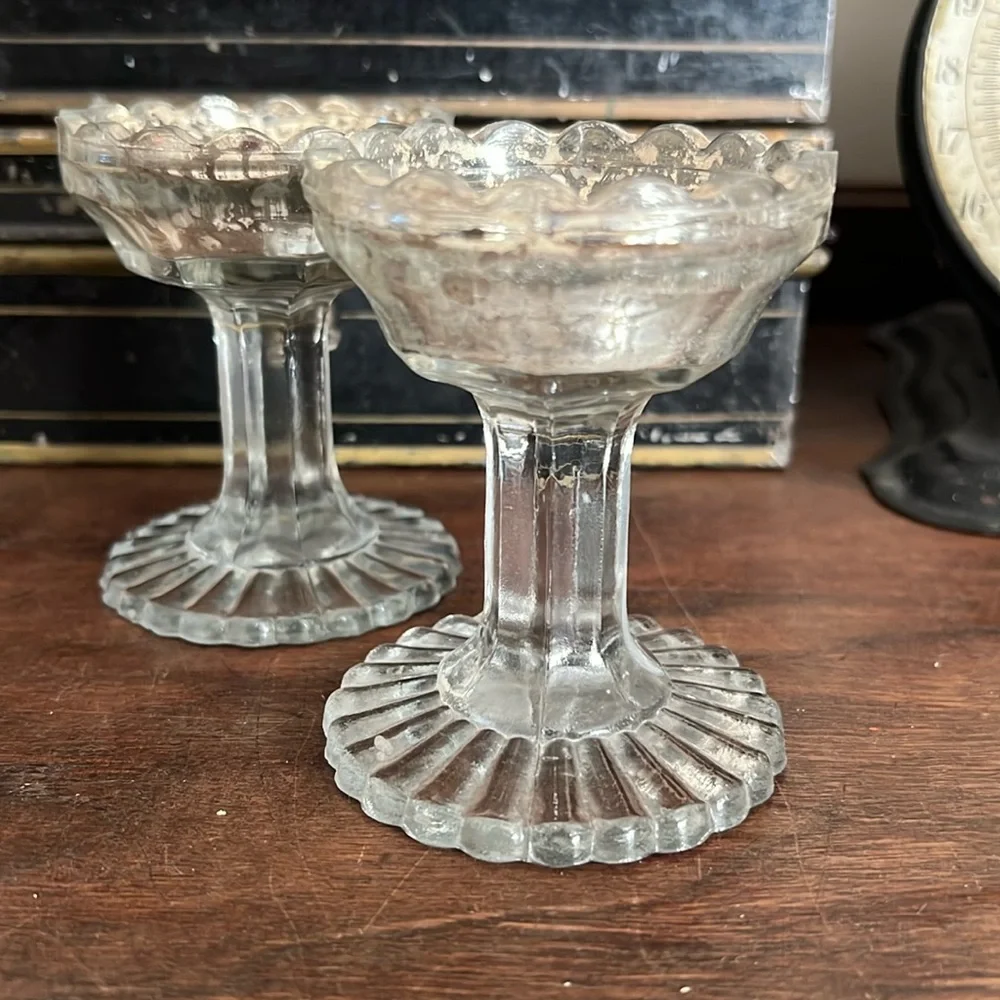 2 | Pottery Barn Glass Tealight Candle Holders